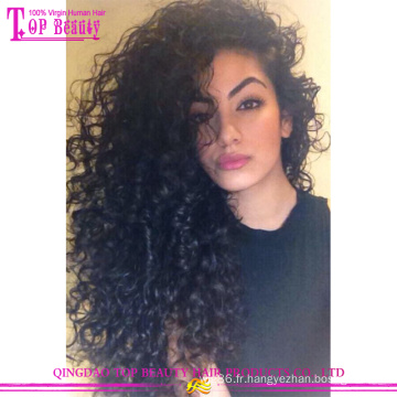 Cheveux Brésiliens Jerry Curl Full Lace perruque naturelle